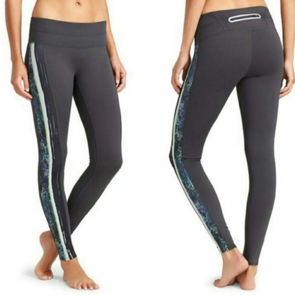 ATHLETA XS Flint Gray Swipe Sonar Leggings Tights - Picture 1 of 5